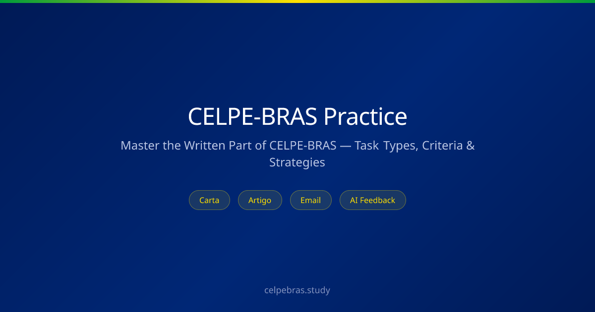 CELPE-BRAS Writing Guide: The 4 Tasks, Genres & Evaluation Criteria ...